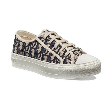 Dior Solar Sneaker Blue Dior Oblique Embroidered Cotton